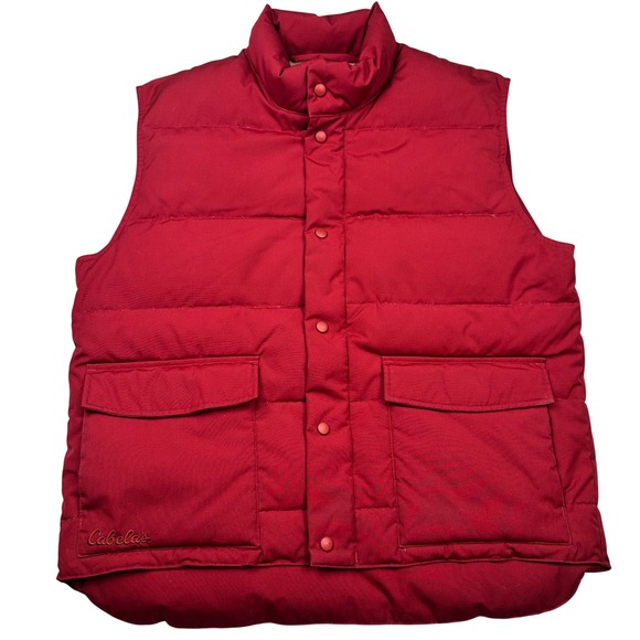 Cabela's Other - Cabelas Premier Northern Goose Down Puffer Vest Red Men's L Reg